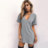 V-Neck Halter Dress