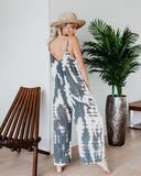 Suspender Wide Leg Casual Printed Jumpsuits