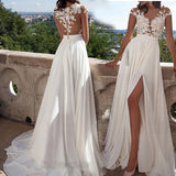Sexy Lace Slit Wedding Dresses