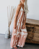 Suspender Wide Leg Casual Printed Jumpsuits