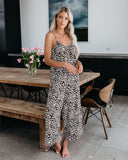 Suspender Wide Leg Casual Printed Jumpsuits