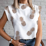 Cool Face Print Round Neck Off Shoulder Long Sleeve T-Shirt