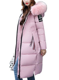 Warm Winter Jacket Women Big Fur Thick Slim