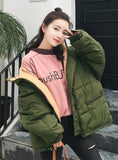 Full Zipper Solid Fashion Cotton Cotton-padded Jacket