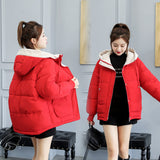 Casual Cotton-padded Hooded Short Down Coat