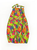 Sleeveless Floral Print Tie-Strap Maxi Dress