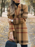 Cashmere Print Stand-Collar Woolen Coat