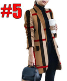 Cashmere Print Stand-Collar Woolen Coat