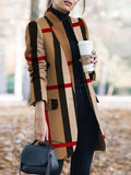 Cashmere Print Stand-Collar Woolen Coat