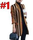 Cashmere Print Stand-Collar Woolen Coat