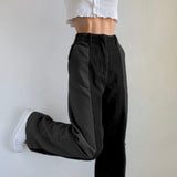 Temperament High Waist Corduroy Panel Pants