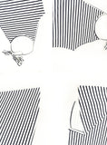 Striped Strapless Fishtail Maxi Dress