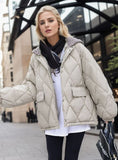 Short Hooded Loose Cotton-padded Jacket