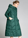 White Duck Down Padded Hooded Down Jacket