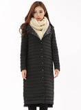 Light Down Jacket Women Long Puffer Coat