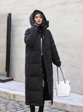 Black Cotton-padded Down Jacket Coat