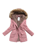 Outwear Hooded Wadded Coat Slim Cotton-Padded