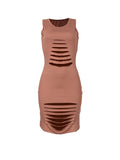 Sleeveless Hollow Out Mini Dress