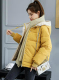 Warm Coat Hooded Female Down Cotton-padded Jacket Coat