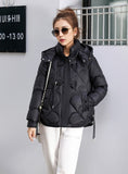 Short Thick Buckle Slim Cotton-padded Jacket