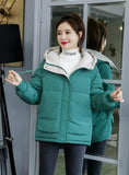 Warm Coat Hooded Female Down Cotton-padded Jacket Coat