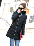 Winter Long Down Jacket Long Sleeve Hooded