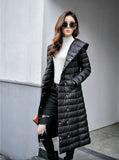 Down Jacket Female Vintage A line Overcoat Ultralight