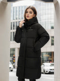 Casual Slim Long Hooded Cotton Coat