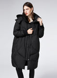 White Duck Down Loose Thickened Hooded Slim Coat