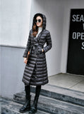 Down Jacket Female Vintage A line Overcoat Ultralight