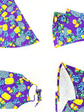 Strappy Back U-Neck Floral Print Fishtail Maxi Dress