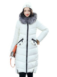 Hooded Coat Fur Collar Thicken Warm Long Jacket