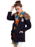 Outwear Hooded Wadded Coat Slim Cotton-Padded