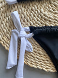 Black And White Stitching Bikini