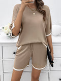 Round Neck Casual Sweater Suits