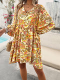 Printed Long Sleeve Dresses