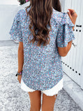 Printed Ruffled Top