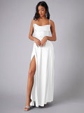 Backless Halter Waist Long Dress