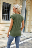 Solid Color Round Neck Loose Short Sleeve T-Shirt Tops