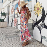 Off-shoulder Floral Camisole Long Dress