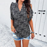 V-Neck Off-Shoulder Top