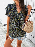 Printed Ruffled Top
