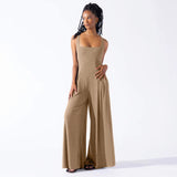 Sexy Suspender Wide Leg Jumpsuits