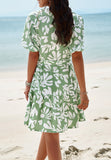 Printed Short Sleeved Dresses