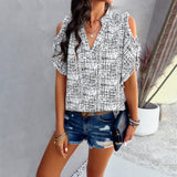 V-Neck Off-Shoulder Top