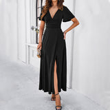 Temperament Slim V-Neck Dresses