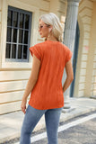 Solid Color Round Neck Loose Short Sleeve T-Shirt Tops