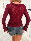 Sexy Slim Fit Long Sleeve Lace Tops