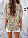 V-Neck Off-Shoulder Top