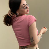 Sexy Navel Exposed Short Sleeved T-Shirts